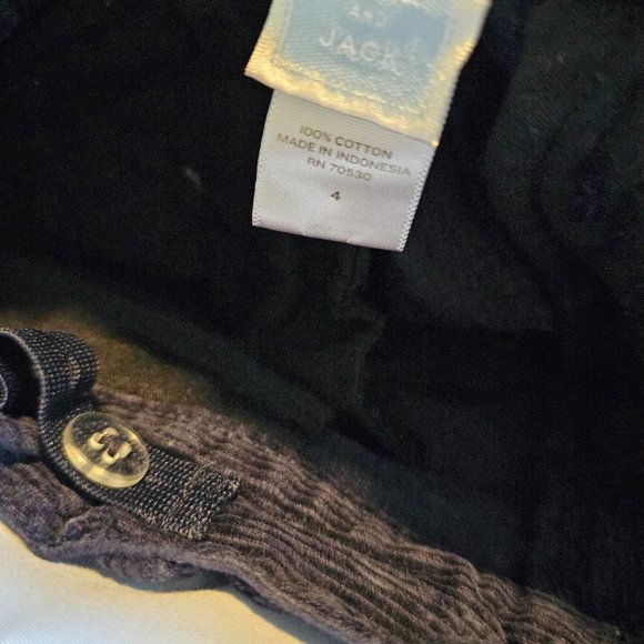JANIE and JACK Size 4 (Little Kid) Navy Corduroy Pants with Waist Extenders! - Picture 6 of 6